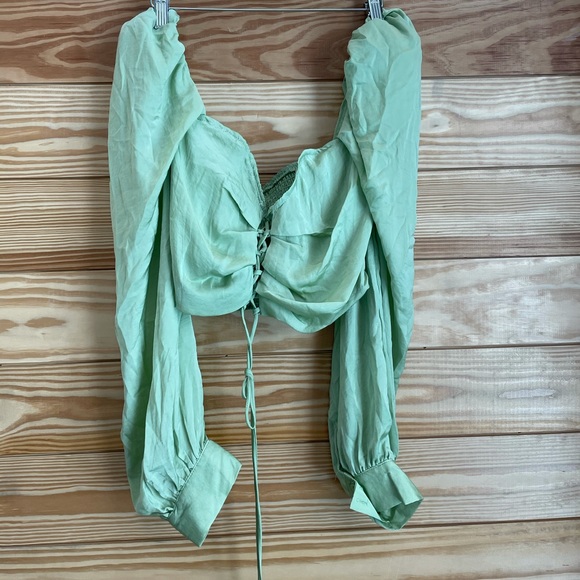 Satin crop top - Picture 1 of 2